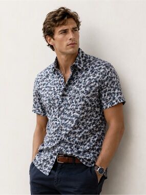 Rodd & Gunn Men Blue Light Cotton Button Down Shirt MEDIUM Classic Preppy Luxury